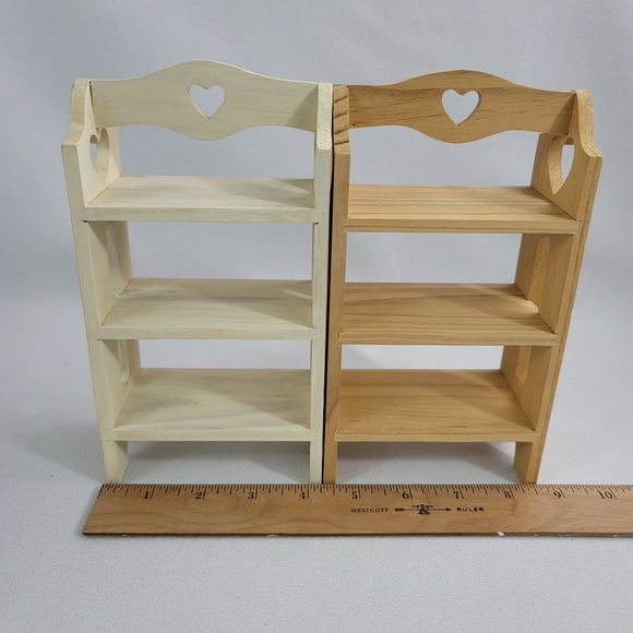 (2) Wooden Dollhouse Bookcase Shelf - Picture 8 of 11